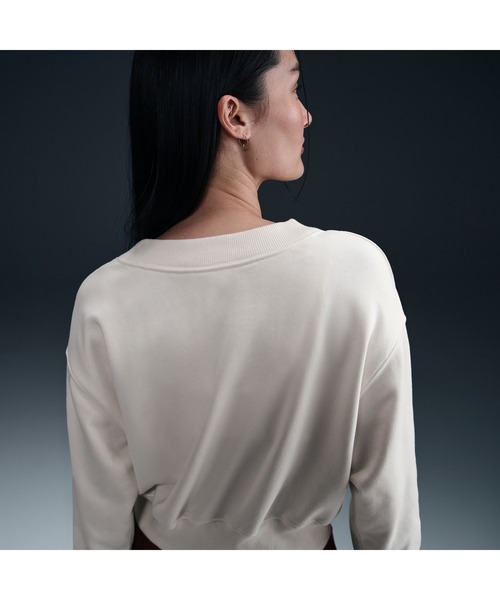 NIKE（ナイキ）の「ナイキ NIKE ナイキ  NSW PHNX FLC CROP VNECK L/S トップ（スウェット・レディース・サックスブルー/ブラウン/ライトベージュ・M/L）」の17枚目の写真