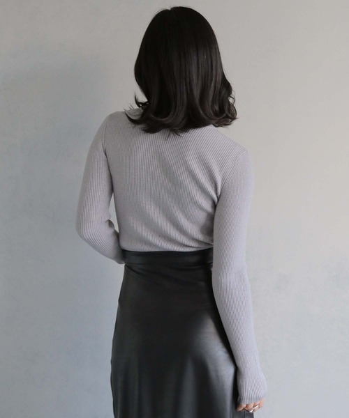 cheriella（シェリエラ）の「【cheriella】前後2wayスリットホールリブニット 2-WAY SLIT HOLE RIB KNIT（ニット/セーター・レディース・チャコールグレー/ブラック/アイボリー/ライトグレー/オレンジ・M）」の17枚目の写真