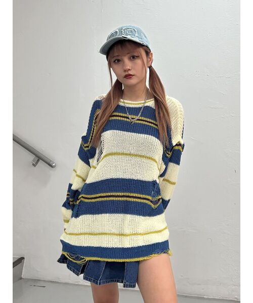 セール】マルチWAYダメージニット サマーニット（ニット/セーター