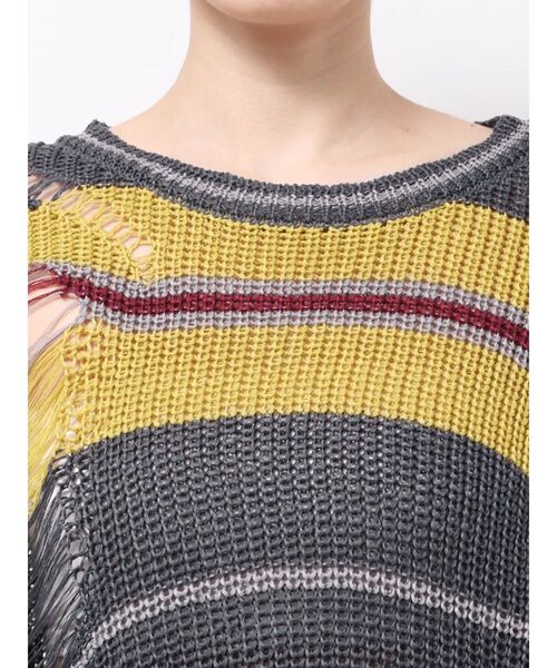 jouetie（ジュエティ）の「マルチWAYダメージニット サマーニット（ニット/セーター・レディース・アイボリー/ブラック/ピンク・MEDIUM）」の22枚目の写真