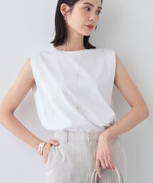 【洗える】きれいめノースリーブトップス