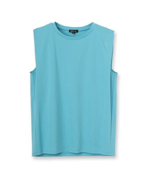 INDIVI(インディヴィ)の「【洗える】きれいめノースリーブトップス(Tシャツ/カットソー・レディース・ホワイト系その他3/サックスブルー/ダークオリーブ/ブラック/ホワイト/ブルーグリーン・40/38/05/15 /13/19)」の7枚目の写真