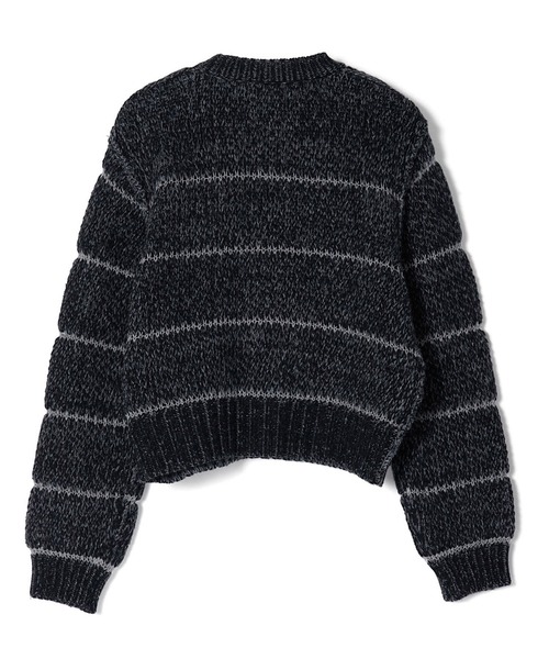 VOLTAGE CONTROL FILTER（ヴォルテージコントロールフィルター）の「Voltage Control Filter(ヴォルテージ コントロール フィルター) Wool Border Knit Pullover / Black（ニット/セーター・レディース・ブラック・F）」の2枚目の写真