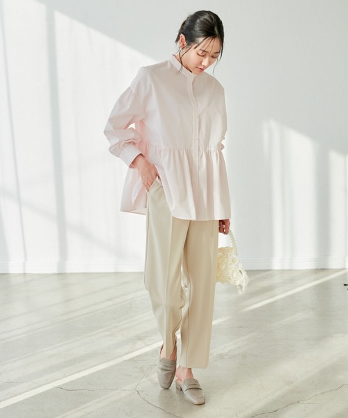 ROPE' PICNIC(ロペピクニック)の「【3サイズ展開】イージーテーパードパンツ(その他パンツ・レディース・グレー/ベージュ/ネイビー・40/36/38)」の14枚目の写真