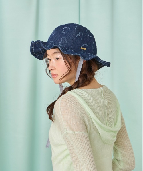 kaorinomori（カオリノモリ）の「kaorinomori リルハット リプル / カオリノモリ（ハット・レディース・ネイビー/ブルー・M/57.5cm）」の20枚目の写真