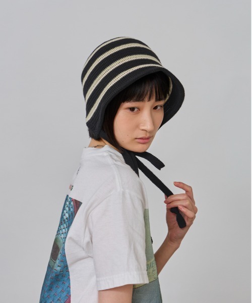 OVERRIDE（オーバーライド）の「OVERRIDE  COTTON THERMO BONNET BO / オーバーライド（ハット・レディース・ブラック/ブラウン・58cm）」の7枚目の写真