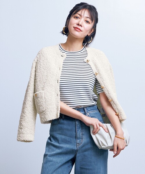 UNFILO(アンフィーロ)の「テレコ ハーフスリーブTシャツ(Tシャツ/カットソー・レディース・ホワイト系/ブラック系/ブラック系1/ベージュ系/グレー系1・LARGE/MEDIUM/SMALL)」の14枚目の写真