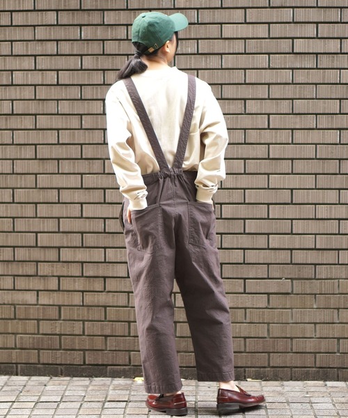 BROOKLYN OVERALL(ブルックリンオーバーオール)の「ワッシャーオーバーオール(サロペット/オーバーオール・レディース・チャコールグレー/ベージュ・FREE)」の10枚目の写真