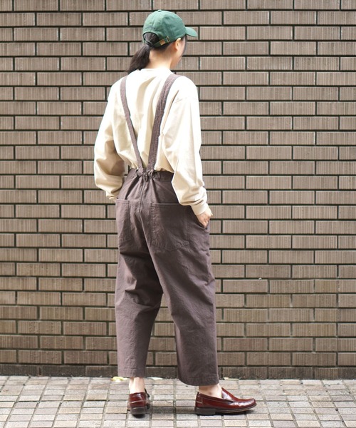 BROOKLYN OVERALL(ブルックリンオーバーオール)の「ワッシャーオーバーオール(サロペット/オーバーオール・レディース・チャコールグレー/ベージュ・FREE)」の12枚目の写真