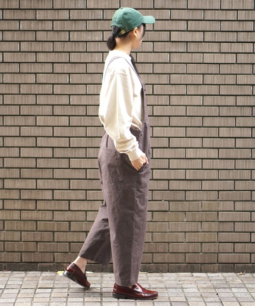 BROOKLYN OVERALL(ブルックリンオーバーオール)の「ワッシャーオーバーオール(サロペット/オーバーオール・レディース・チャコールグレー/ベージュ・FREE)」の7枚目の写真