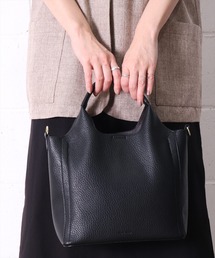 Legato Largo | (LF)【Legato Largo】2ポケット レトロ シボ フェイクレザー 2WAY トートバッグ(トートバッグ)