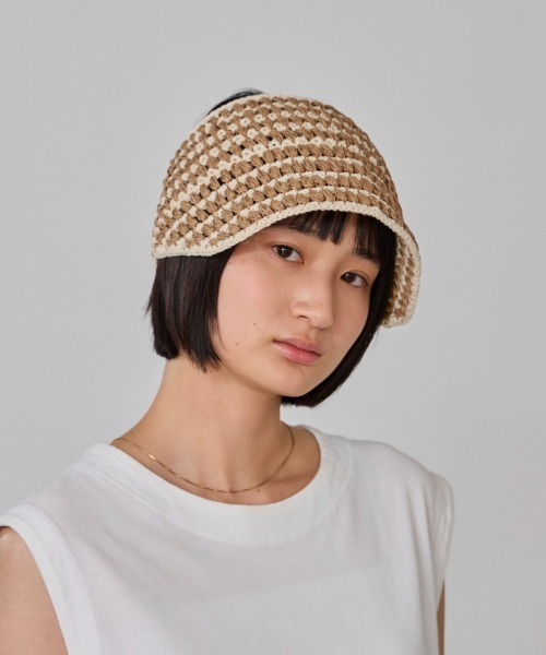 OVERRIDE(オーバーライド)の「OVERRIDE CROCHET KNIT VISOR SG / オーバーライド(サンバイザー・レディース・ブラック/ブルー/ベージュ・FREE)」の14枚目の写真