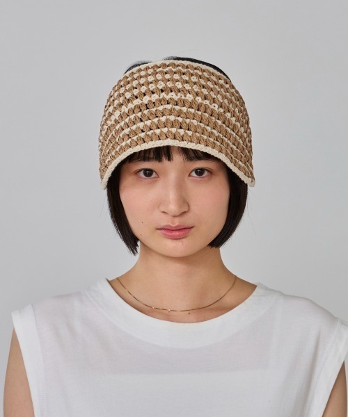OVERRIDE(オーバーライド)の「OVERRIDE CROCHET KNIT VISOR SG / オーバーライド(サンバイザー・レディース・ブラック/ブルー/ベージュ・FREE)」の15枚目の写真