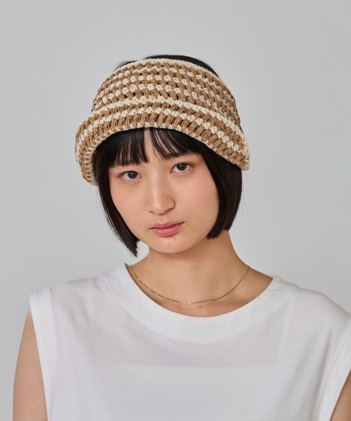 OVERRIDE(オーバーライド)の「OVERRIDE CROCHET KNIT VISOR SG / オーバーライド(サンバイザー・レディース・ブラック/ブルー/ベージュ・FREE)」の19枚目の写真