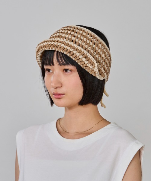 OVERRIDE(オーバーライド)の「OVERRIDE CROCHET KNIT VISOR SG / オーバーライド(サンバイザー・レディース・ブラック/ブルー/ベージュ・FREE)」の20枚目の写真