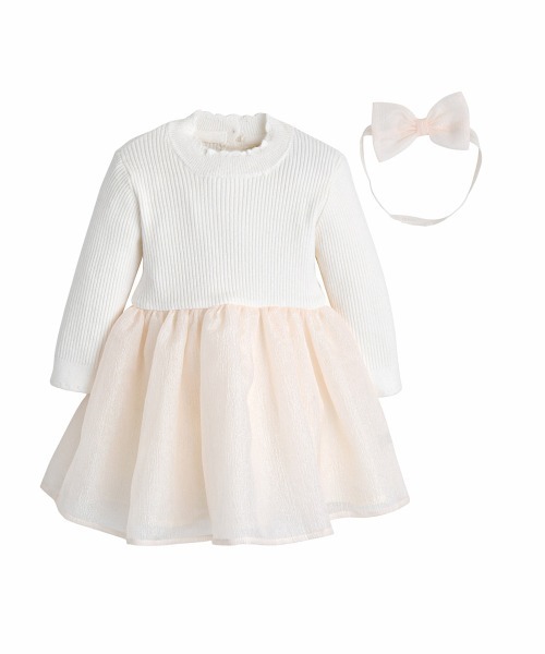 【フォーマル】リナニットミックスワンピース