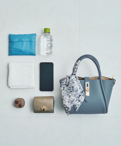 ORiental TRaffic(オリエンタルトラフィック)の「スカーフ付き2wayハンドバッグ/BA-252(ハンドバッグ・レディース・ブルー/ブラック/ベージュ・フリ-)」の13枚目の写真