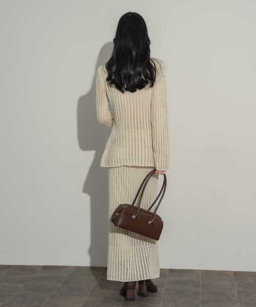 NEUNA（ヌナ）の「メッシュカーディガン（カーディガン/ボレロ・レディース・アイボリー/チャコールグレー/ブラック・FREE）」の17枚目の写真