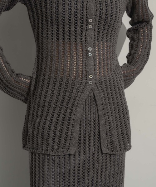 NEUNA（ヌナ）の「メッシュカーディガン（カーディガン/ボレロ・レディース・アイボリー/チャコールグレー/ブラック・FREE）」の22枚目の写真