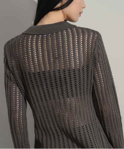 NEUNA（ヌナ）の「メッシュカーディガン（カーディガン/ボレロ・レディース・アイボリー/チャコールグレー/ブラック・FREE）」の21枚目の写真