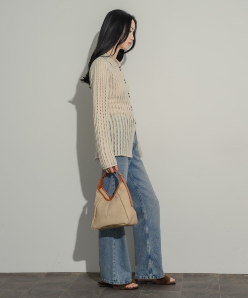 NEUNA（ヌナ）の「メッシュカーディガン（カーディガン/ボレロ・レディース・アイボリー/チャコールグレー/ブラック・FREE）」の16枚目の写真