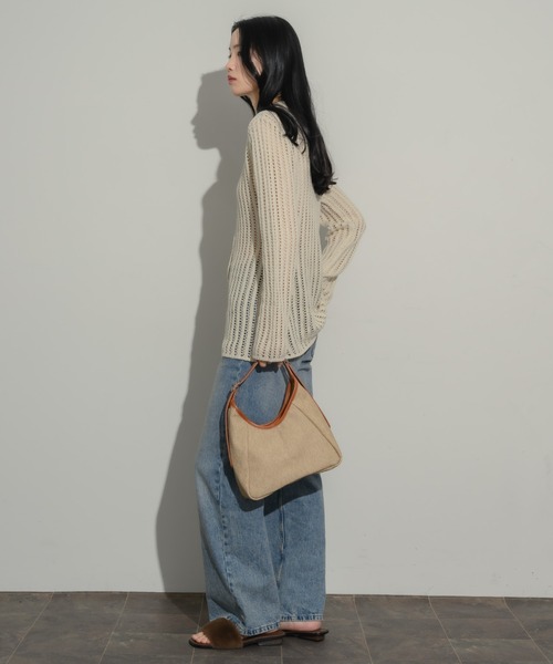 NEUNA（ヌナ）の「メッシュカーディガン（カーディガン/ボレロ・レディース・アイボリー/チャコールグレー/ブラック・FREE）」の14枚目の写真