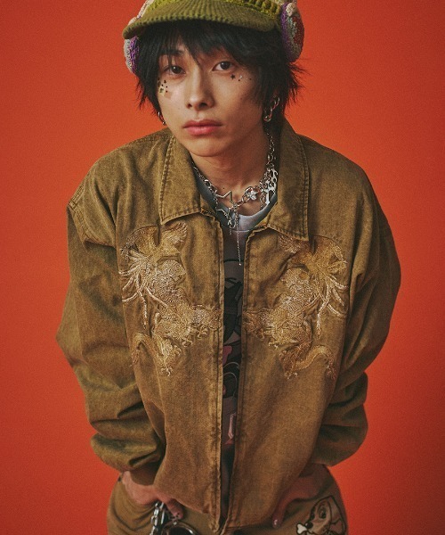 UNK NBA デニムジャケット コムドット ゆうた US Mサイズ(アジアL) コムドットゆうた着用❗️LEE PIPES×KEBOZ DENIM JACKET - メルカリ