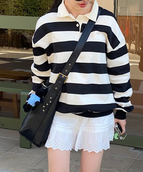 napinna maison（ナピナメゾン）の「【napinna maison×4sisters】ヴィンテージスタッズ合皮ショルダーバッグ（ショルダーバッグ・レディース・ブラウン/レッド/ブラック・FREE）」の6枚目の写真