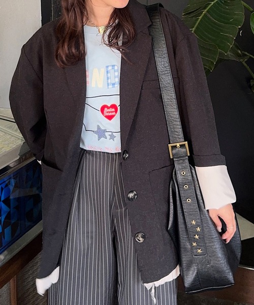 napinna maison（ナピナメゾン）の「【napinna maison×4sisters】ヴィンテージスタッズ合皮ショルダーバッグ（ショルダーバッグ・レディース・ブラウン/レッド/ブラック・FREE）」の9枚目の写真