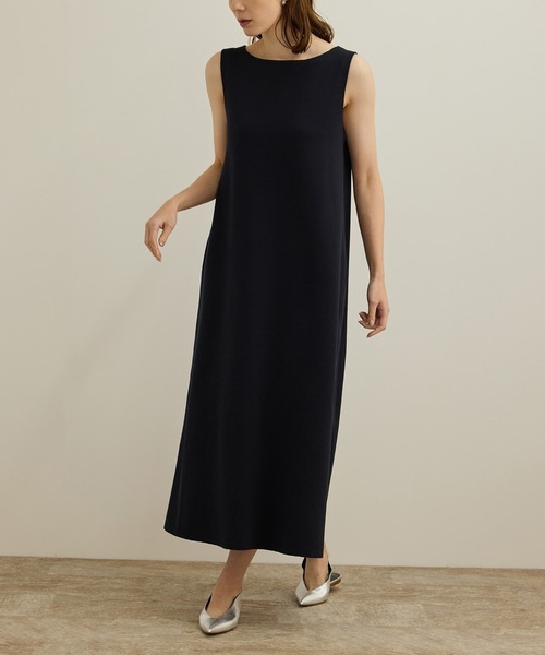 ROPE'（ロペ）の「シルクコットン総針Aラインワンピース/イージーケア（ワンピース・レディース・ネイビー/レッド・FREE）」の11枚目の写真