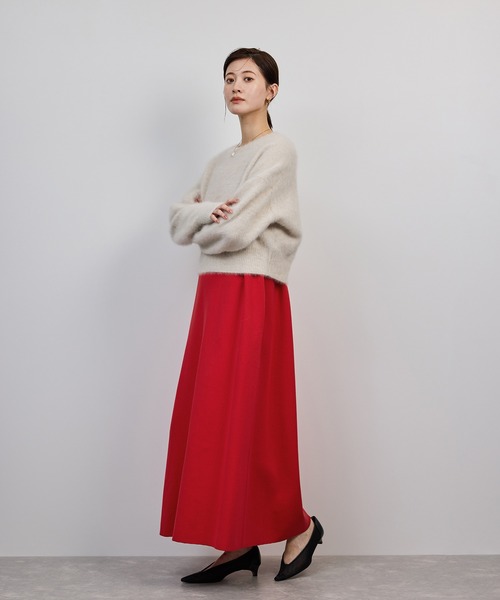 ROPE'（ロペ）の「シルクコットン総針Aラインワンピース/イージーケア（ワンピース・レディース・ネイビー/レッド・FREE）」の19枚目の写真