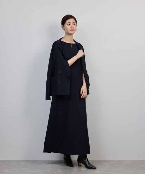 ROPE'（ロペ）の「シルクコットン総針Aラインワンピース/イージーケア（ワンピース・レディース・ネイビー/レッド・FREE）」の20枚目の写真