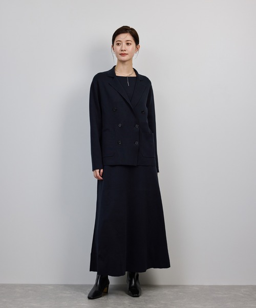 ROPE'（ロペ）の「シルクコットン総針Aラインワンピース/イージーケア（ワンピース・レディース・ネイビー/レッド・FREE）」の21枚目の写真