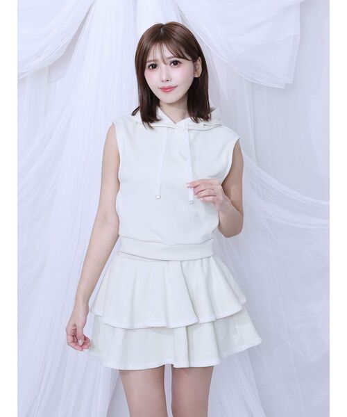 EATME（イートミー）の「【EATME×MIKANA YAMAMOTO】フードノースリーブTOP（セットアップ可能）（Tシャツ/カットソー・レディース・グレー/アイボリー・FREE）」の19枚目の写真