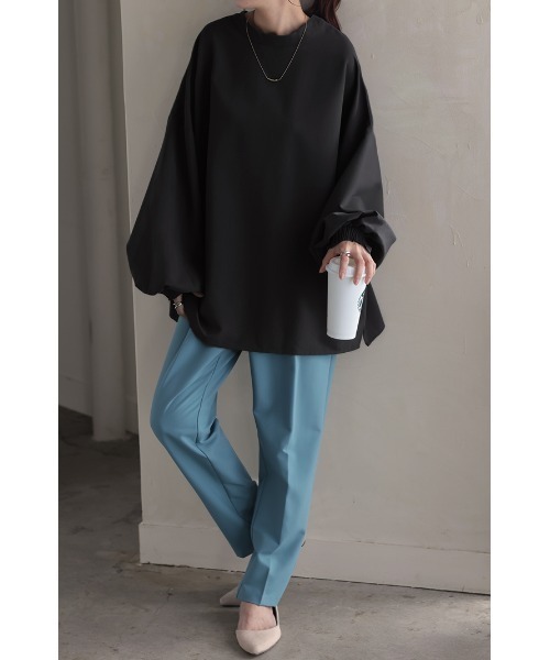 HUG.U(ハグユー)の「ぽわん袖 前後2wayブラウス(シャツ/ブラウス・レディース・ブラック/ホワイト/ダークベージュ/ダークグレー/オリーブ・FREE)」の19枚目の写真