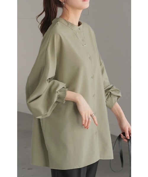 HUG.U(ハグユー)の「ぽわん袖 前後2wayブラウス(シャツ/ブラウス・レディース・ブラック/ホワイト/ダークベージュ/ダークグレー/オリーブ・FREE)」の21枚目の写真