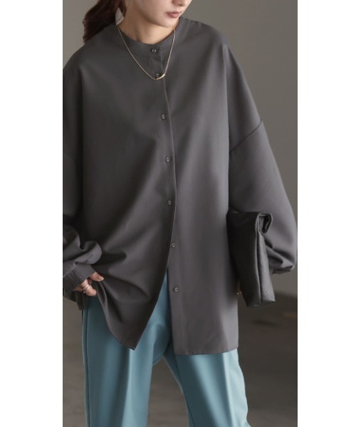 HUG.U(ハグユー)の「ぽわん袖 前後2wayブラウス(シャツ/ブラウス・レディース・ブラック/ホワイト/ダークベージュ/ダークグレー/オリーブ・FREE)」の18枚目の写真