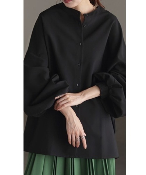 HUG.U(ハグユー)の「ぽわん袖 前後2wayブラウス(シャツ/ブラウス・レディース・ブラック/ホワイト/ダークベージュ/ダークグレー/オリーブ・FREE)」の20枚目の写真