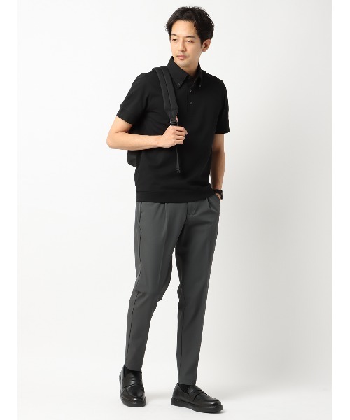 SUIT SQUARE（スーツスクエア）の「PERFORMANCE PANTS タックテーパードパンツ ウォッシャブル ストレッチ 裾上げ済み（スラックス・メンズ・カーキ系/ネイビー系/グレー系・L(82cm)/M(79cm)/S(76cm)/LL(85cm)）」の4枚目の写真