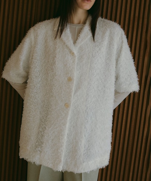 マノフ manof CUT JACQUARD SHIRT CUT JACQUARD SHIRT｜TOPS