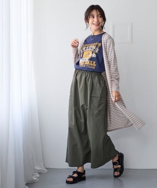 SMILE LAND（スマイルランド）の「大きいサイズ　綿混うすカルスリットロング丈カーディガン（ＵＶカット・吸汗速乾・抗菌防臭・毛玉防止）（カーディガン/ボレロ・レディース・ブラック/チャコールグレー/オフホワイト/ネイビー系/ピンク系/グリーン系/ベージュ系・L/LL/4L/5L/3L）」の8枚目の写真