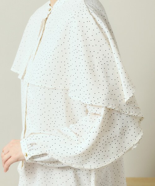 ITS'DEMO（イッツデモ）の「【手洗い可】ケープフリルドットブラウス（シャツ/ブラウス・レディース・ホワイト系3/ブラック系/ピンク系1・00）」の20枚目の写真