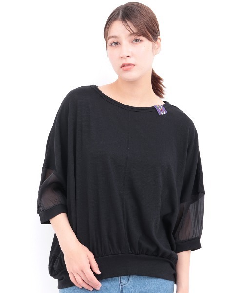 チチカカ(チチカカ)の「シアースリーブプルオーバー(Tシャツ/カットソー・レディース・ホワイト/オレンジ/ブラック・FREE)」の12枚目の写真