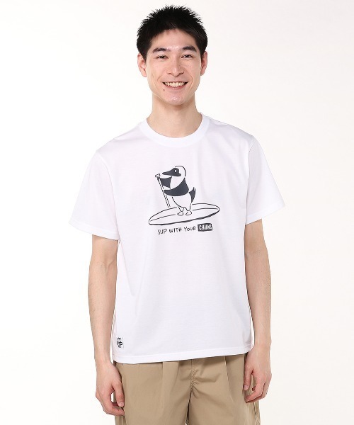 CHUMS(チャムス)の「CHUMS/チャムス サップ/ドライTシャツ/UVケア CH11-2540(Tシャツ/カットソー・レディース・ホワイト/ピンク/ブラック・M/L)」の2枚目の写真
