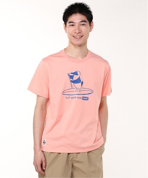 CHUMS(チャムス)の「CHUMS/チャムス サップ/ドライTシャツ/UVケア CH11-2540(Tシャツ/カットソー・レディース・ホワイト/ピンク/ブラック・M/L)」の1枚目の写真