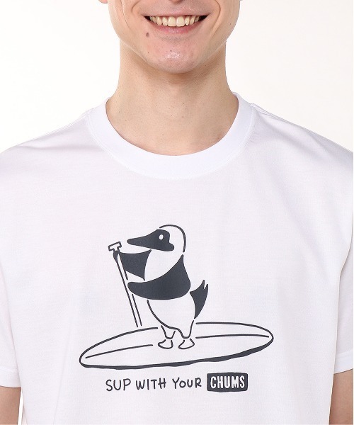 CHUMS(チャムス)の「CHUMS/チャムス サップ/ドライTシャツ/UVケア CH11-2540(Tシャツ/カットソー・レディース・ホワイト/ピンク/ブラック・M/L)」の7枚目の写真