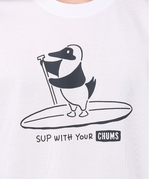 CHUMS(チャムス)の「CHUMS/チャムス サップ/ドライTシャツ/UVケア CH11-2540(Tシャツ/カットソー・レディース・ホワイト/ピンク/ブラック・M/L)」の8枚目の写真