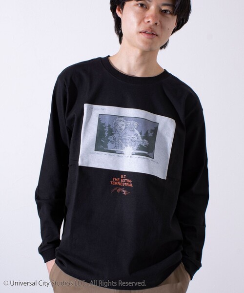 GLOSTER(グロスター)の「【GLOSTER】×【E.T.】絵コンテ Conte ロンT ロングスリーブT プリントT(Tシャツ/カットソー・メンズ・ブラック系その他/ブラック系その他2/ホワイト/ライトグレー・S/M/L)」の17枚目の写真