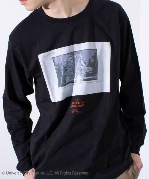 GLOSTER(グロスター)の「【GLOSTER】×【E.T.】絵コンテ Conte ロンT ロングスリーブT プリントT(Tシャツ/カットソー・メンズ・ブラック系その他/ブラック系その他2/ホワイト/ライトグレー・S/M/L)」の22枚目の写真
