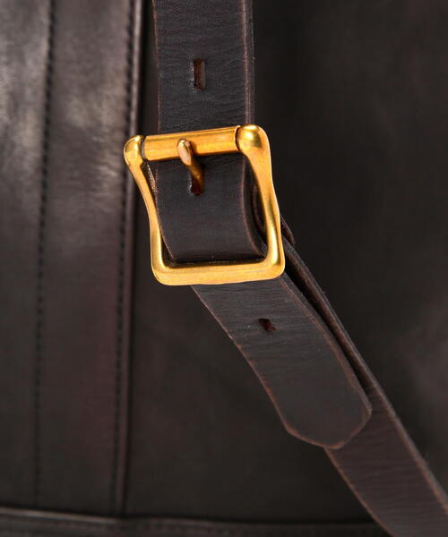 schott（ショット）の「VASCO/ヴァスコ/LEATHER ROLLTOP RUCKSACK/レザー ロールトップ ラックサック（バックパック/リュック・メンズ・ブラック/ブラウン・F）」の12枚目の写真